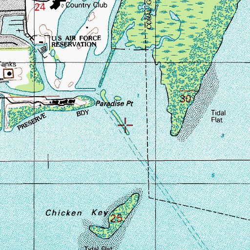Topographic Map of Cutler Channel, FL
