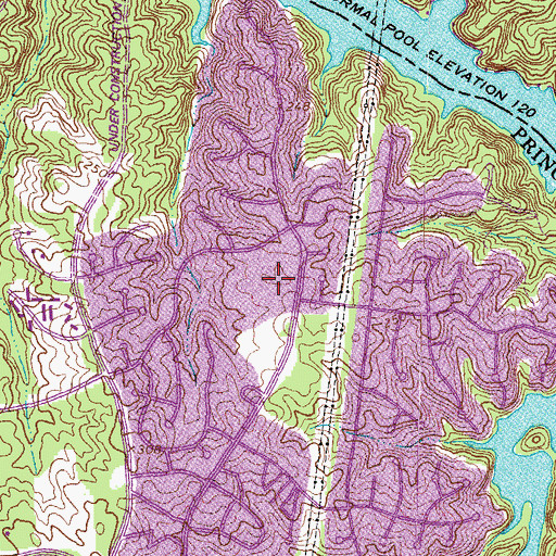 Topographic Map of Antietam Elementary School, VA