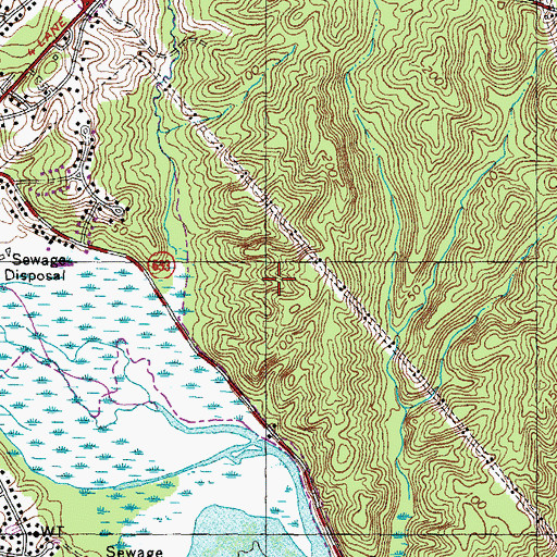 Topographic Map of Swans Creek Elementary School, VA