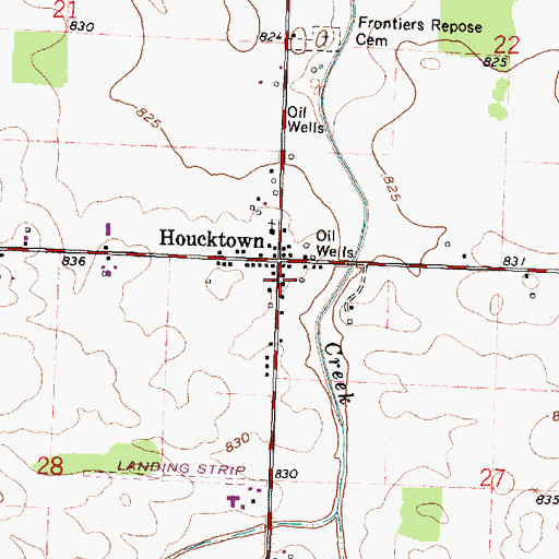 Topographic Map of Houcktown Post Office (historical), OH
