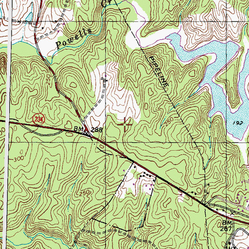 Topographic Map of Forest Park High School, VA
