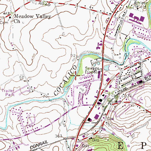 Topographic Map of Nissley Acres Park, PA