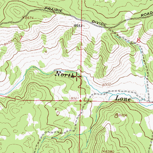 Topographic Map of Lone Pine Dam, CO