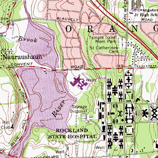 Topographic Map of Rockland Children's Psychiatric Center, NY