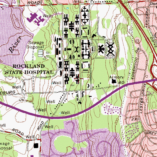 Topographic Map of Nathan S Kline Institute for Psychiatric Research, NY