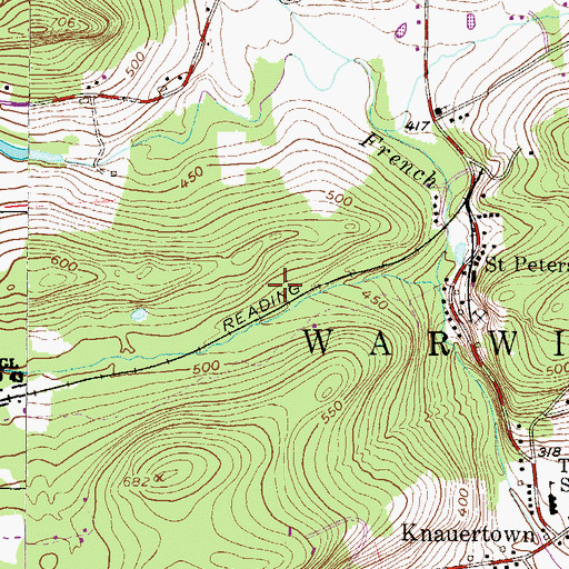 Topographic Map of State Game Land Number 43, PA