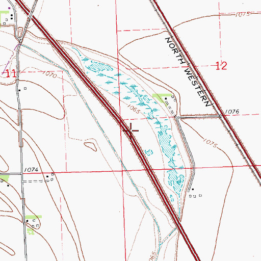 Topographic Map of Lakeport Area, IA