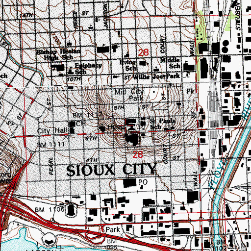 Topographic Map of Sioux Land Pathologists Center, IA