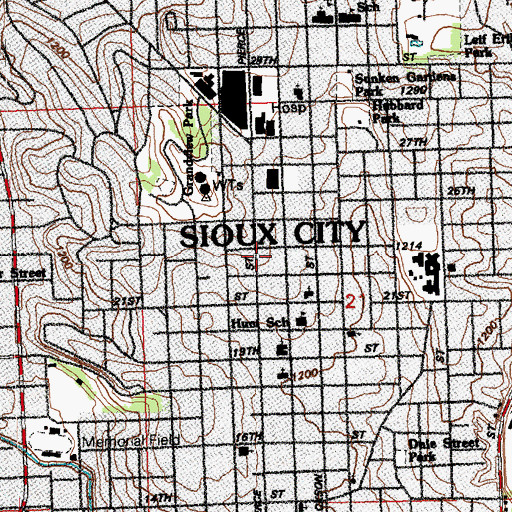 Topographic Map of Siouxland Obstetrics and Gynecology Center, IA