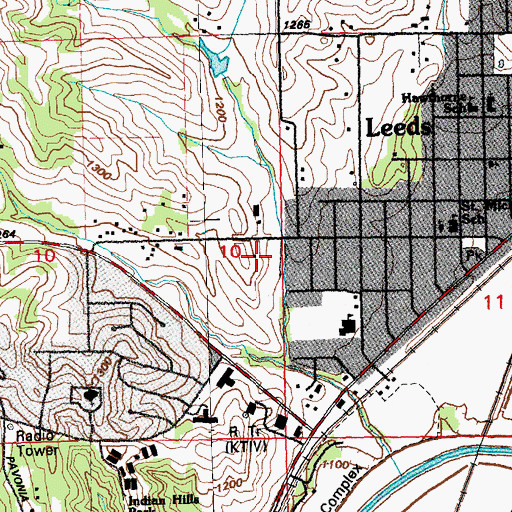 Topographic Map of Beckwith Cottage, IA