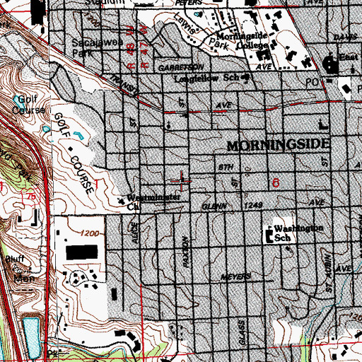 Topographic Map of Sioux City Sanctuary, IA