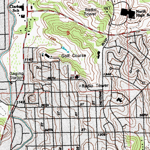 Topographic Map of Congregation Beth Shalom, IA
