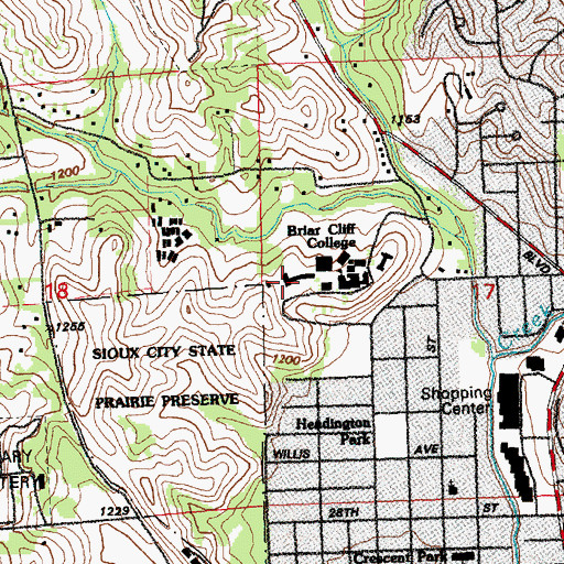 Topographic Map of Toller Hall, IA