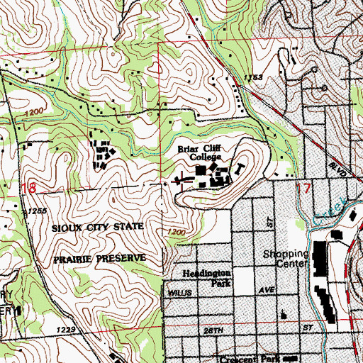 Topographic Map of Alverno Hall, IA