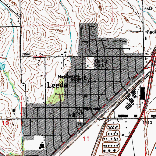 Topographic Map of Hawthorne Elementary School, IA
