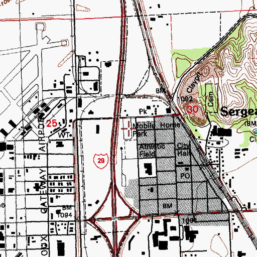 Topographic Map of Estates West, IA