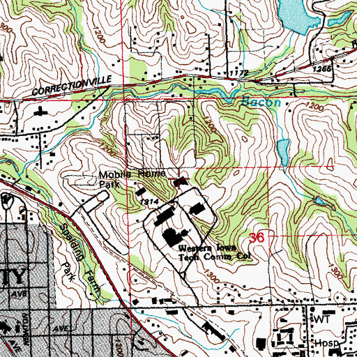 Topographic Map of Gaylord Smith Building, IA