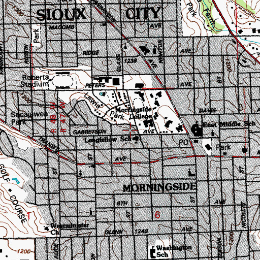 Topographic Map of Residence Complex, IA