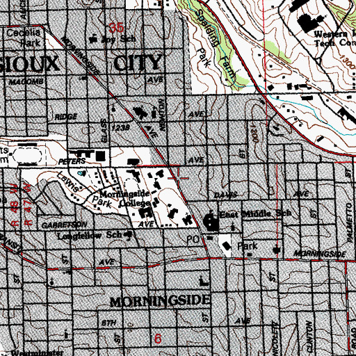 Topographic Map of Klinger-Neal Theatre, IA