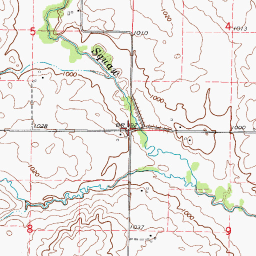 Topographic Map of Squaw Creek Bridge Two, IA
