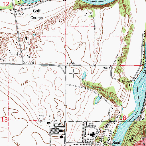 Topographic Map of McCarville Park, IA
