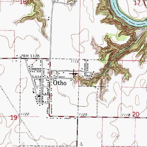 Topographic Map of Otho Elementary School, IA