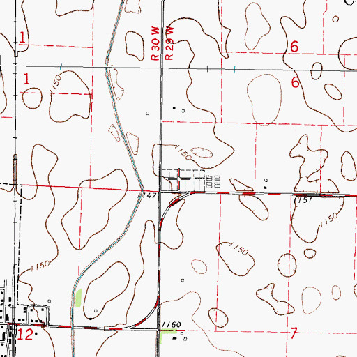 Topographic Map of Callender Cemetery, IA