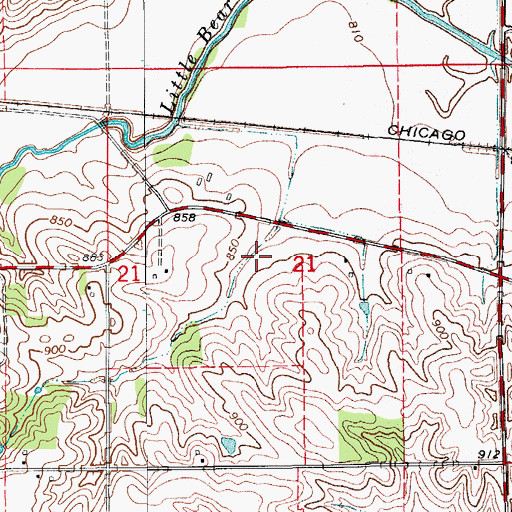 Topographic Map of Gwin Cemetery, IA