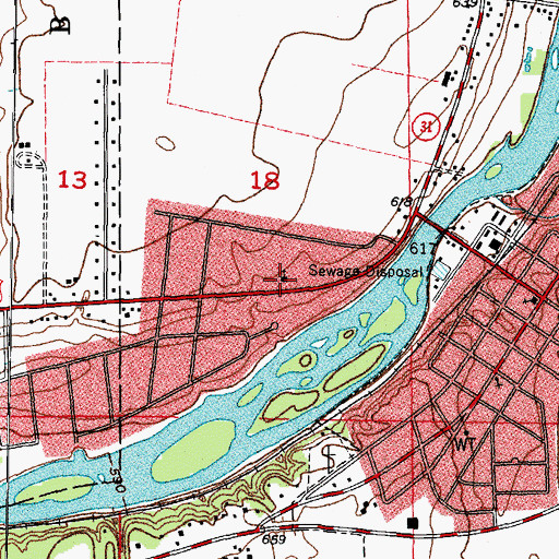 Topographic Map of Landmark Missionary Baptist Church, IL