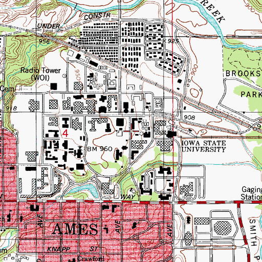 Topographic Map of Landscape Architecture Building, IA