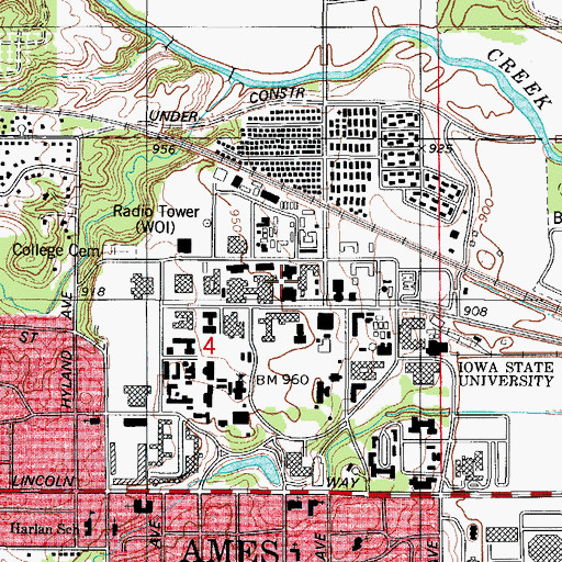 Topographic Map of Science Hall II, IA