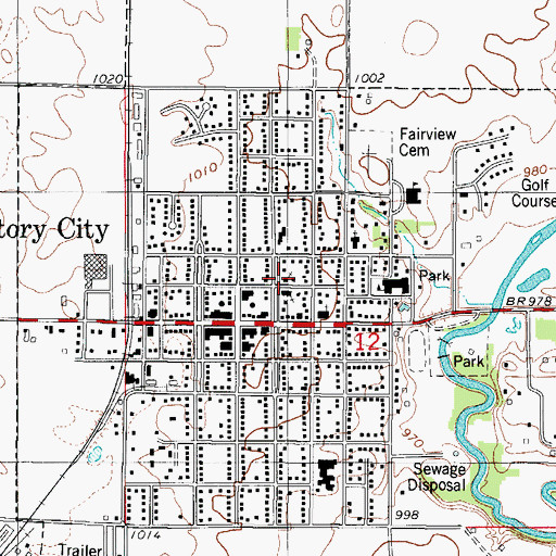 Topographic Map of Bethel Lutheran Church, IA