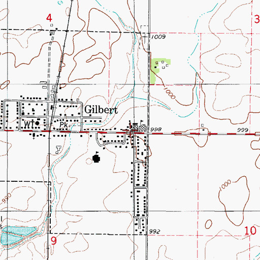 Topographic Map of Ames Public Library, IA