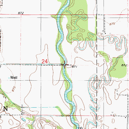 Topographic Map of Skunk River Bridge, IA