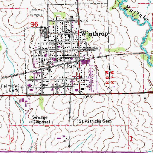 Topographic Map of Winthrop Medical Clinic, IA