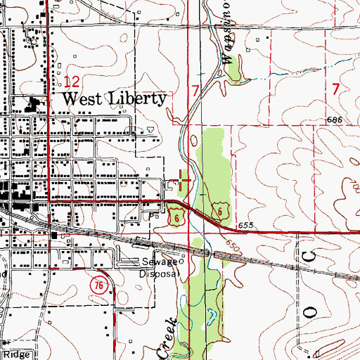 Topographic Map of Wapsie Park, IA