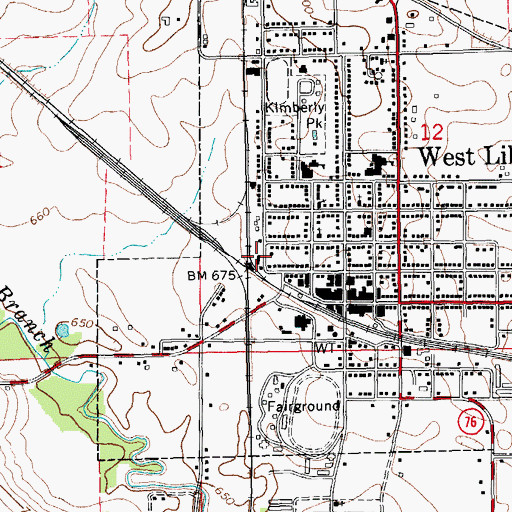 Topographic Map of Rock Island Depot, IA
