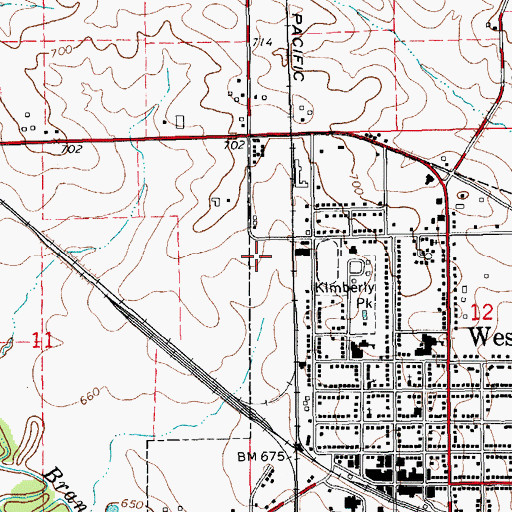 Topographic Map of West Liberty High School, IA