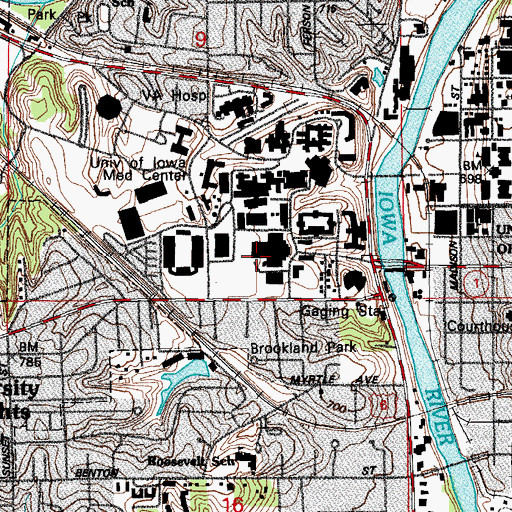 Topographic Map of Pomerantz Family Pavilion, IA
