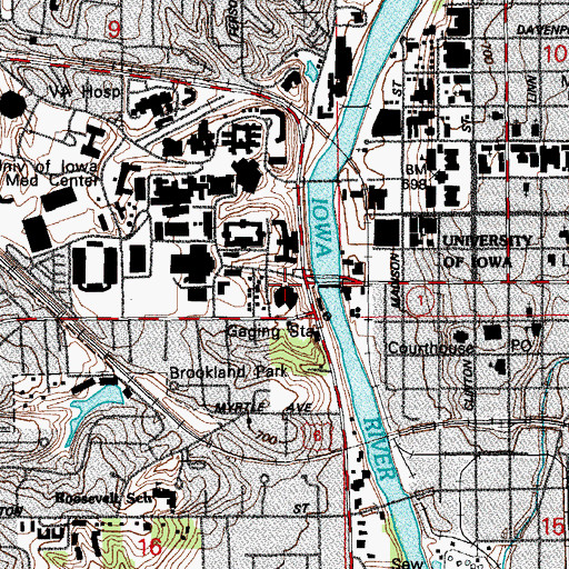 Topographic Map of Boyd Law Building, IA
