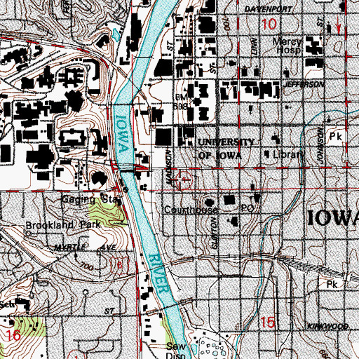Topographic Map of Engineering Research Facility, IA