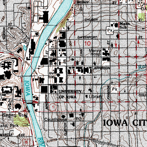Topographic Map of Biology Building, IA