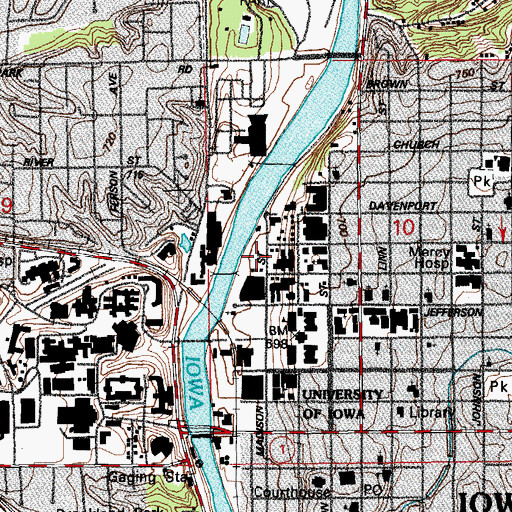 Topographic Map of Iowa Advanced Technology Laboratories, IA