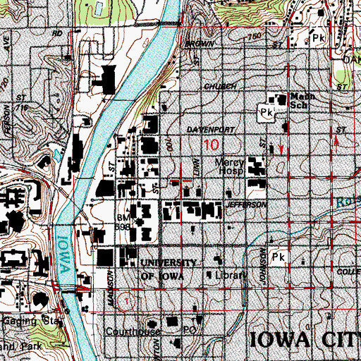 Topographic Map of Free Medical Clinic, IA