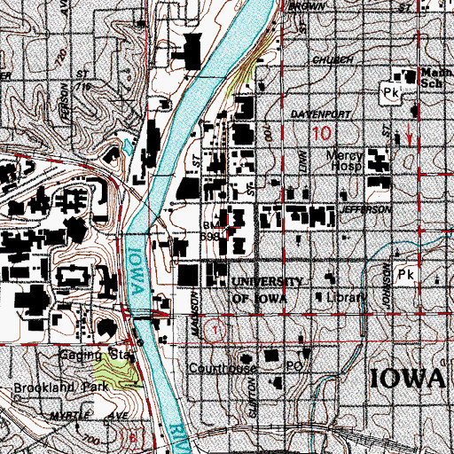 Topographic Map of Old Capitol Museum, IA