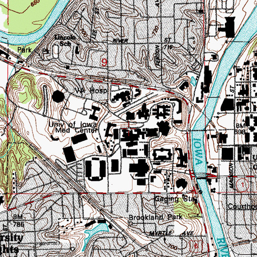 Topographic Map of University of Iowa Hospitals and Clinics Medical Museum, IA