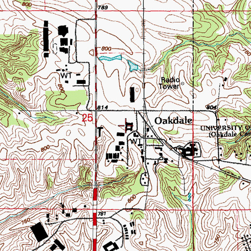 Topographic Map of Institute for Rural and Environmental Health, IA