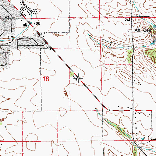 Topographic Map of Grace Community Church, IA