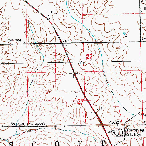 Topographic Map of Molback Farm Cemetery, IA