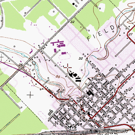 Topographic Map of Sweeny Junior High School, TX